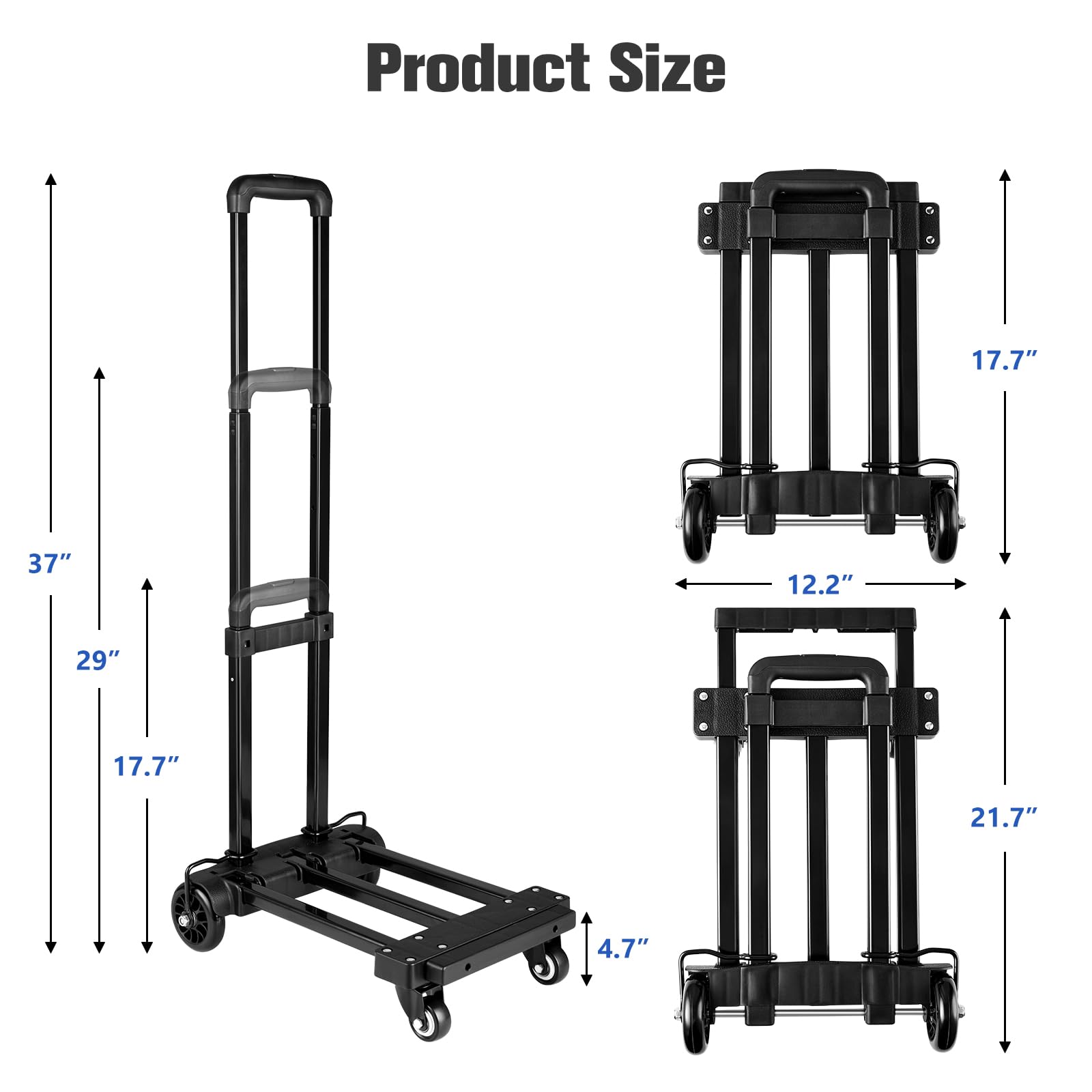 KEDSUM folding dolly helps move luggage smoothly through airports.