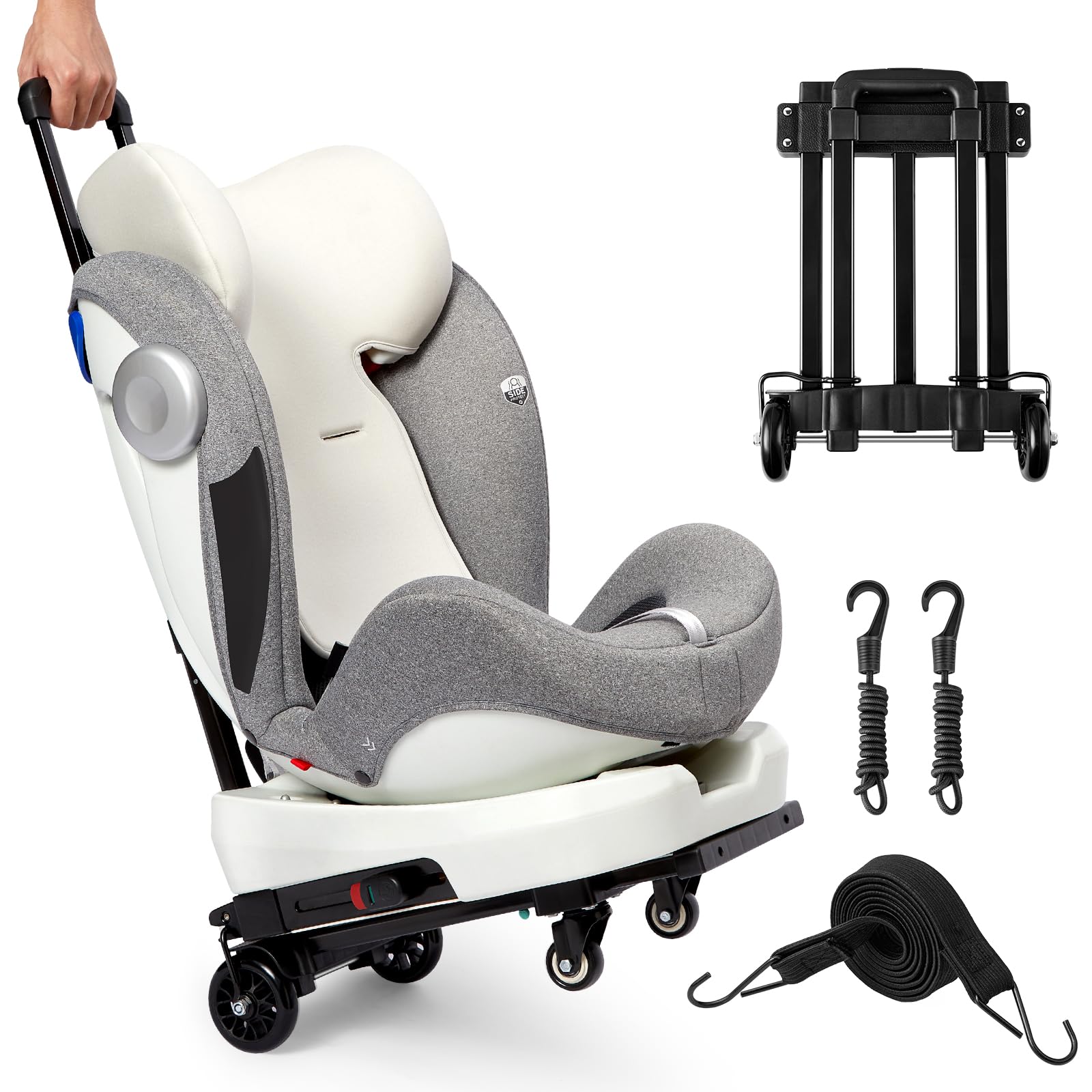KEDSUM folding hand truck dolly folded compact for under-seat storage.