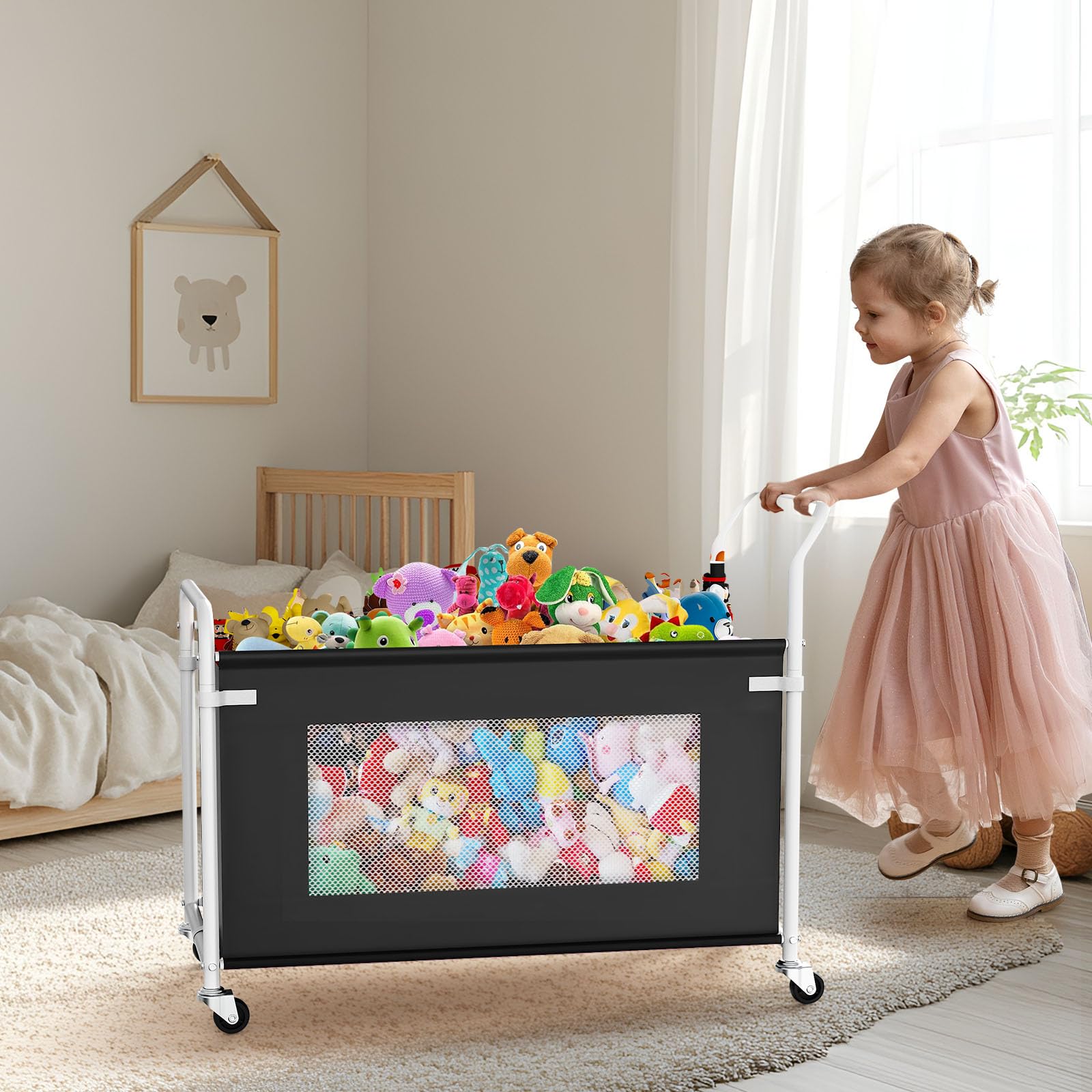 KEEGH eco-friendly 600D Oxford fabric appears durable and odorless for kid safety