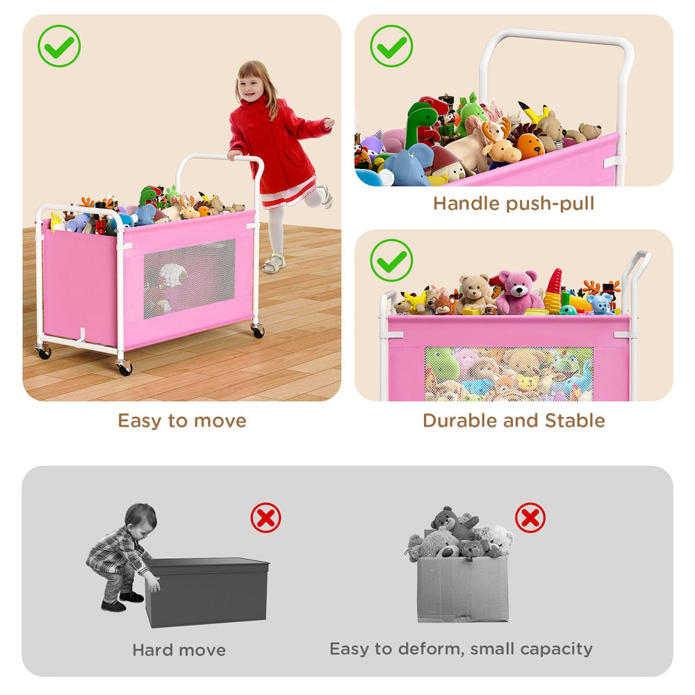 KEEGH sturdy iron frame supporting a heavy toy box