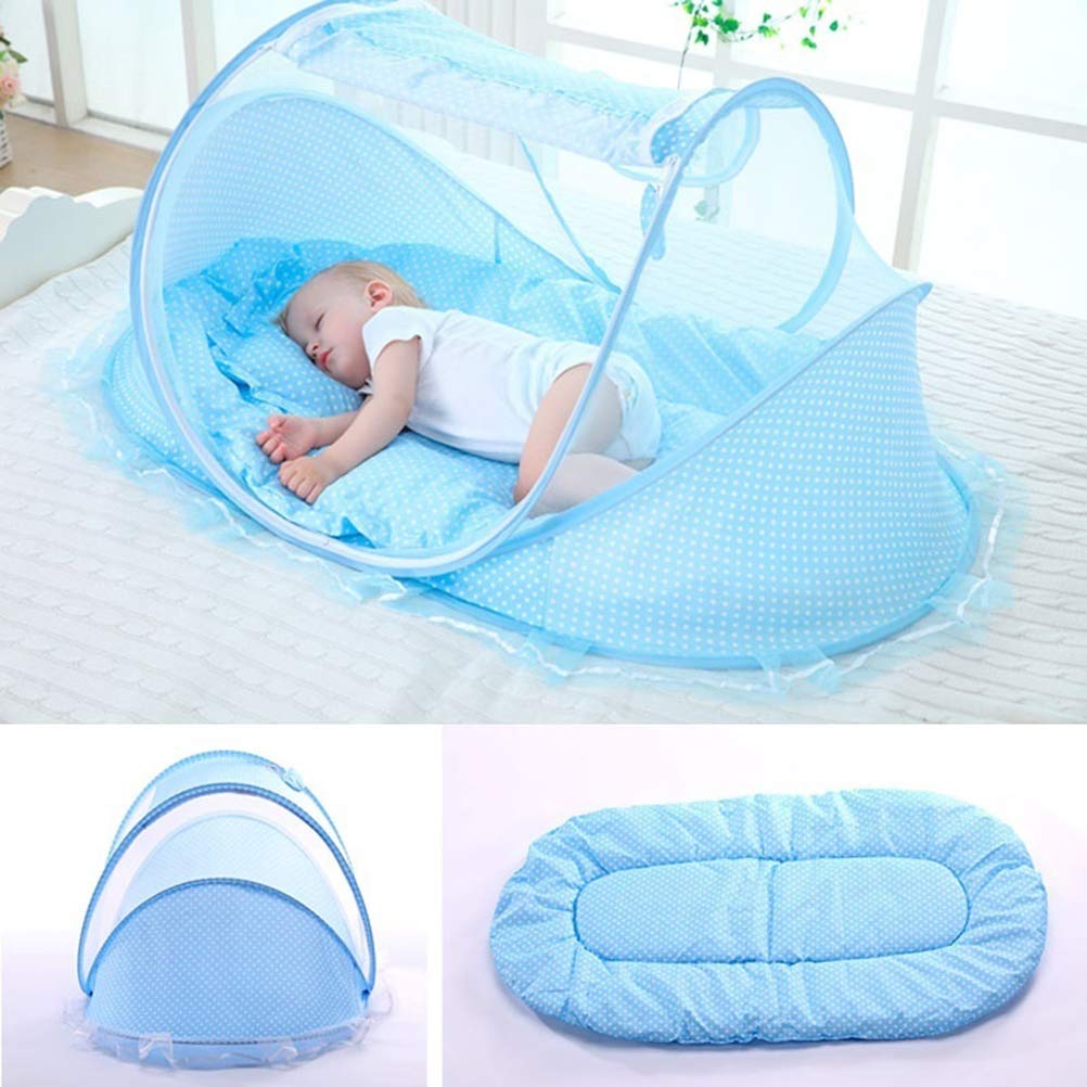 Keenso baby bed net folded compact for travel and storage