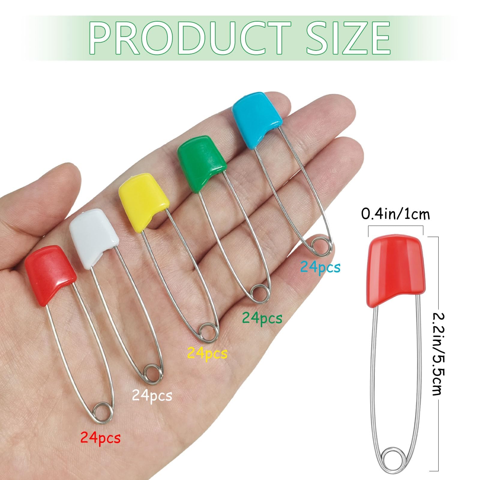 Keepsweat colorful stainless steel pins close-up showing rust-resistant design
