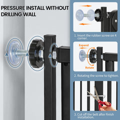 Keeric pressure-mounted installation demonstrates quick, wall-safe setup.