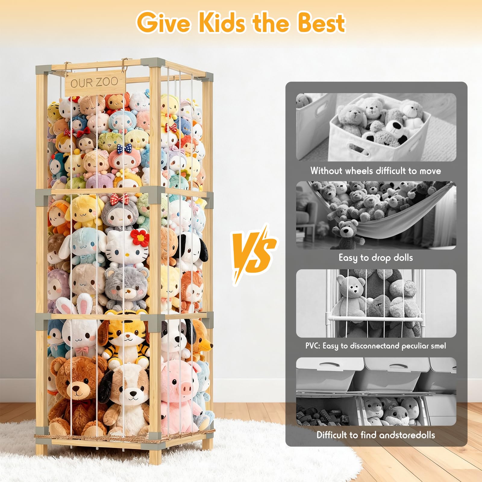 Keeswin 3-tier holder shows space-saving vertical design for small rooms