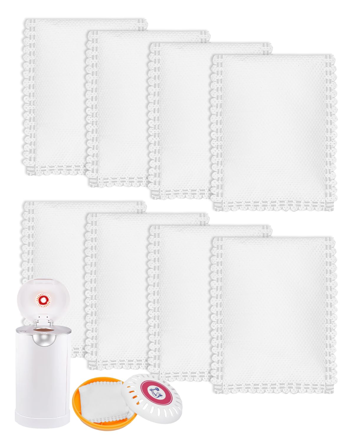KeeTidy 8-pack diaper pail deodorizer front view for freshness