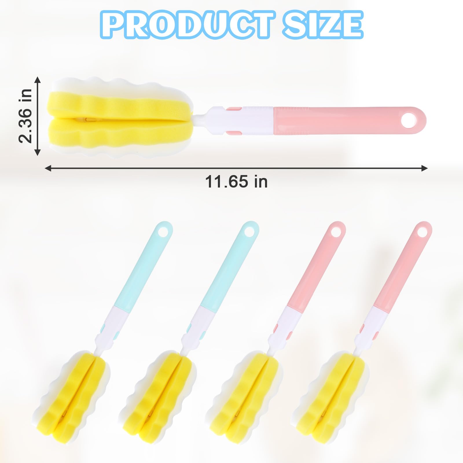 Keggaen bottle brush detachable handle makes travel cleaning quick and compact.