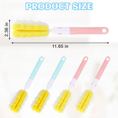 Keggaen bottle brush detachable handle makes travel cleaning quick and compact.
