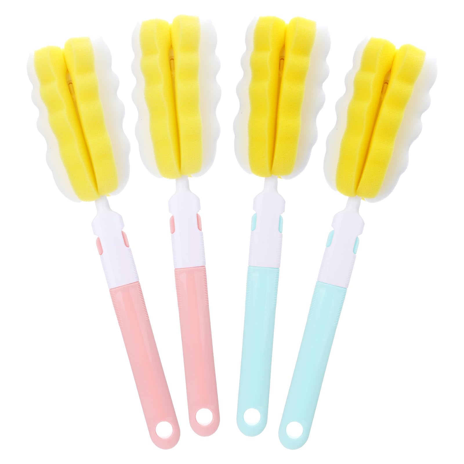 Keggaen bottle brush set with stand provides easy storage and thorough cup cleaning.