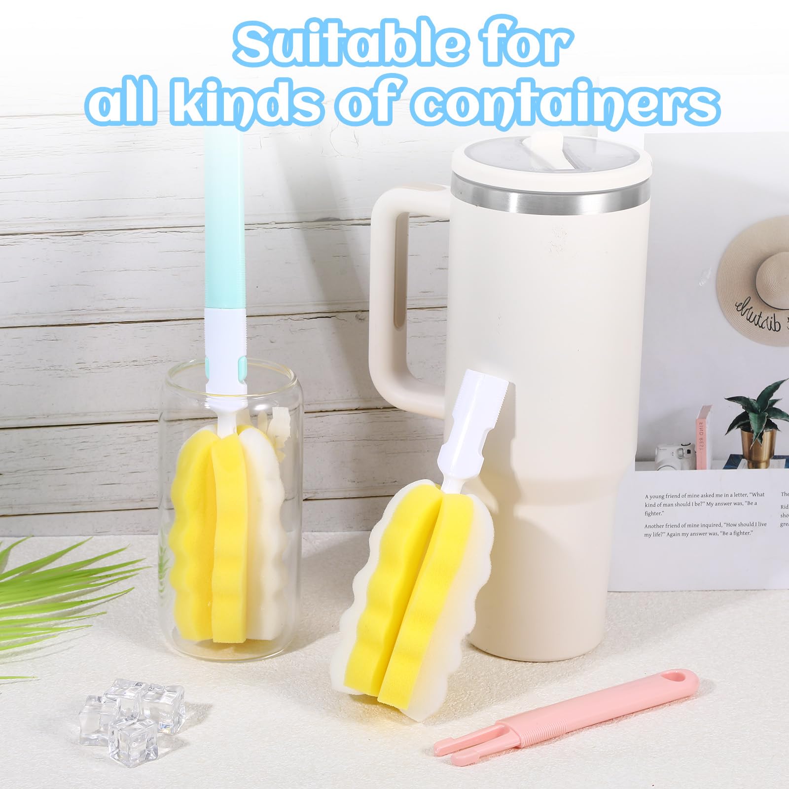 Keggaen cleaner for vacuum flasks cleans wide-mouth designs without scratching.
