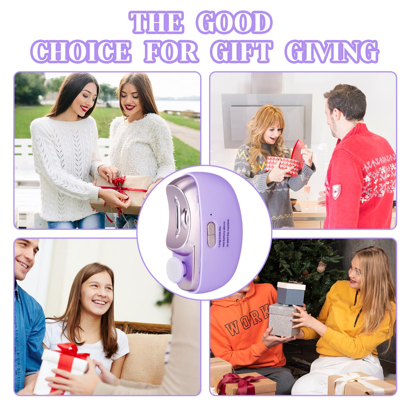 Keggaen purple clippers come in gift-ready packaging.