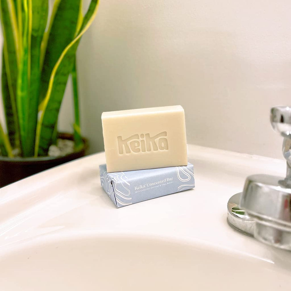 Keika Baby Soap Bar family-use scene suggests versatile cleansing for all ages.