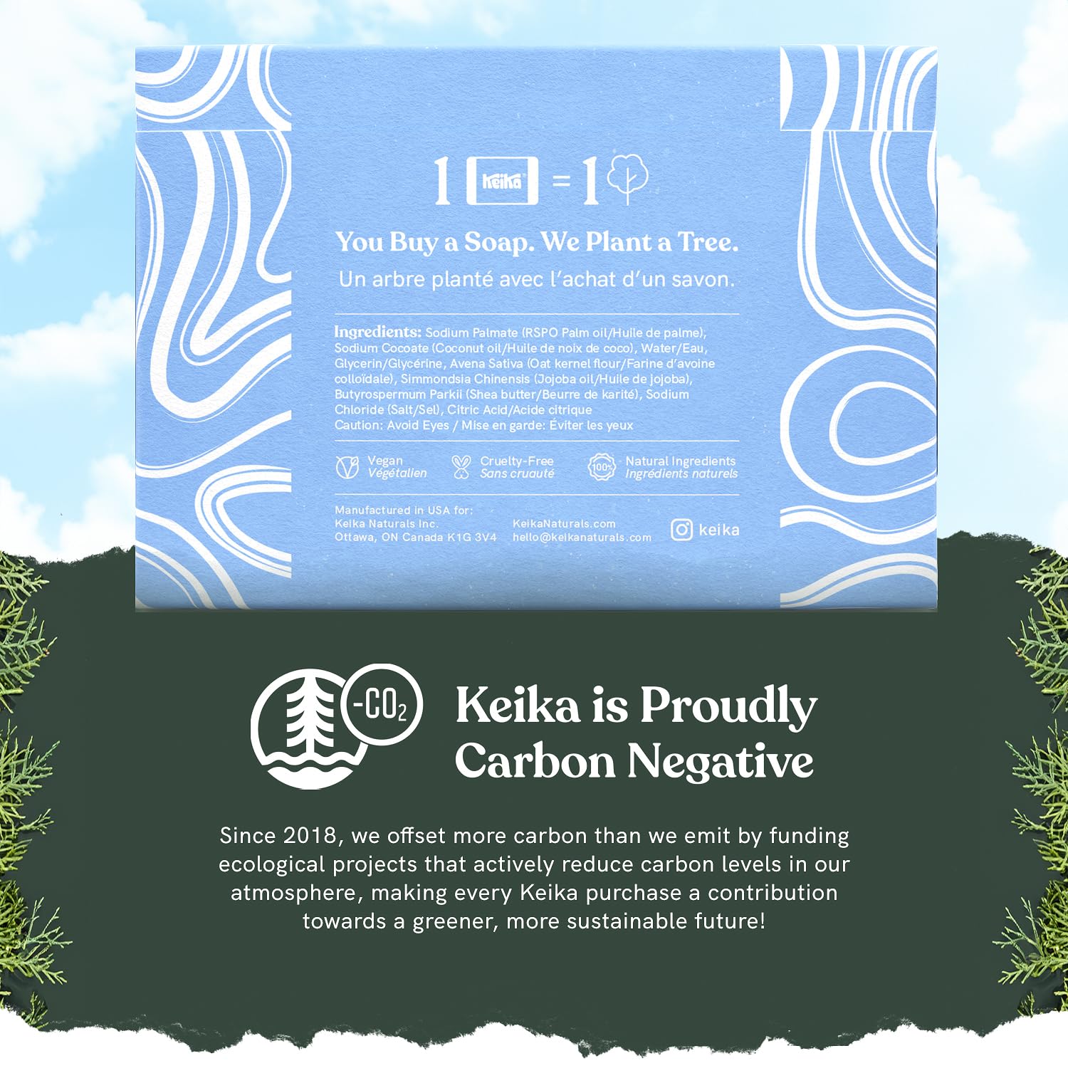 Keika Baby Soap Bar oat & shea lather demonstrates fragrance-free cleansing for sensitive skin.