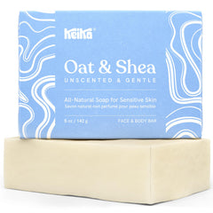 Keika Baby Soap Bar Oat & Shea unscented packaging shows gentle, family-safe care.