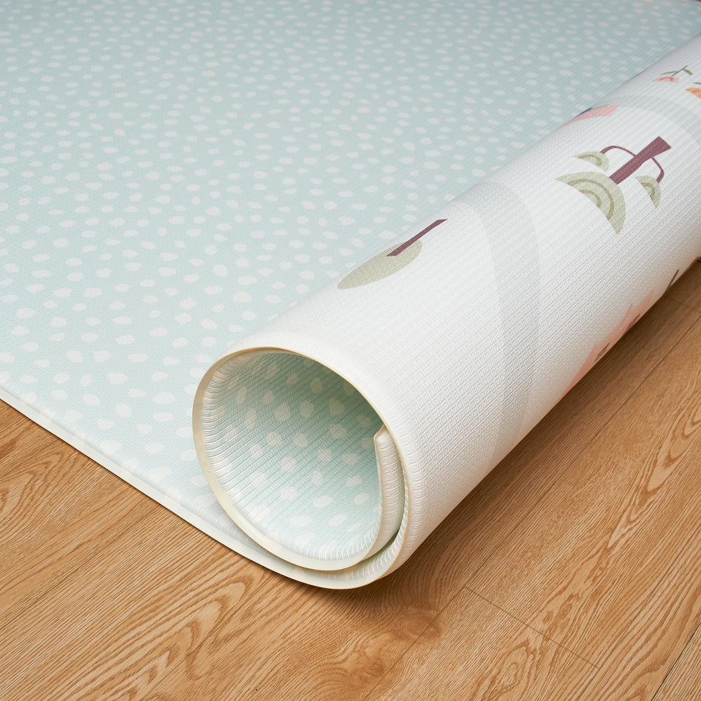 Keiki Care mat design shows dual-sided option for quick room refresh.