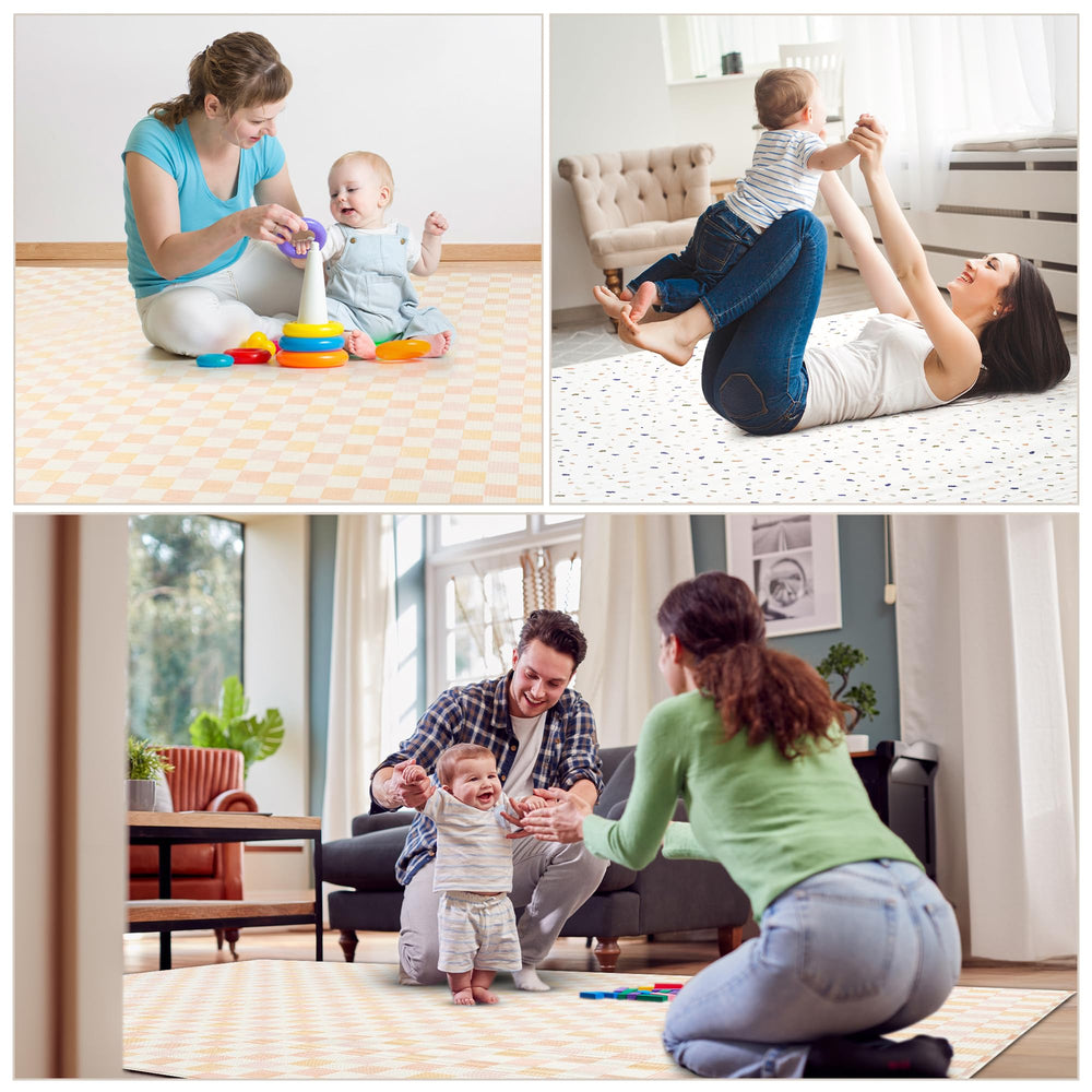 Keiki Care roll-up storage feature for tidy, compact storage after play.