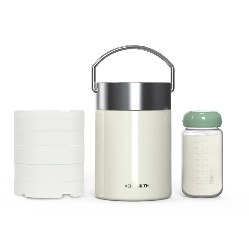 KEKHEALTH 11oz half-day cooler for on-the-go breastmilk storage, compact for bags.