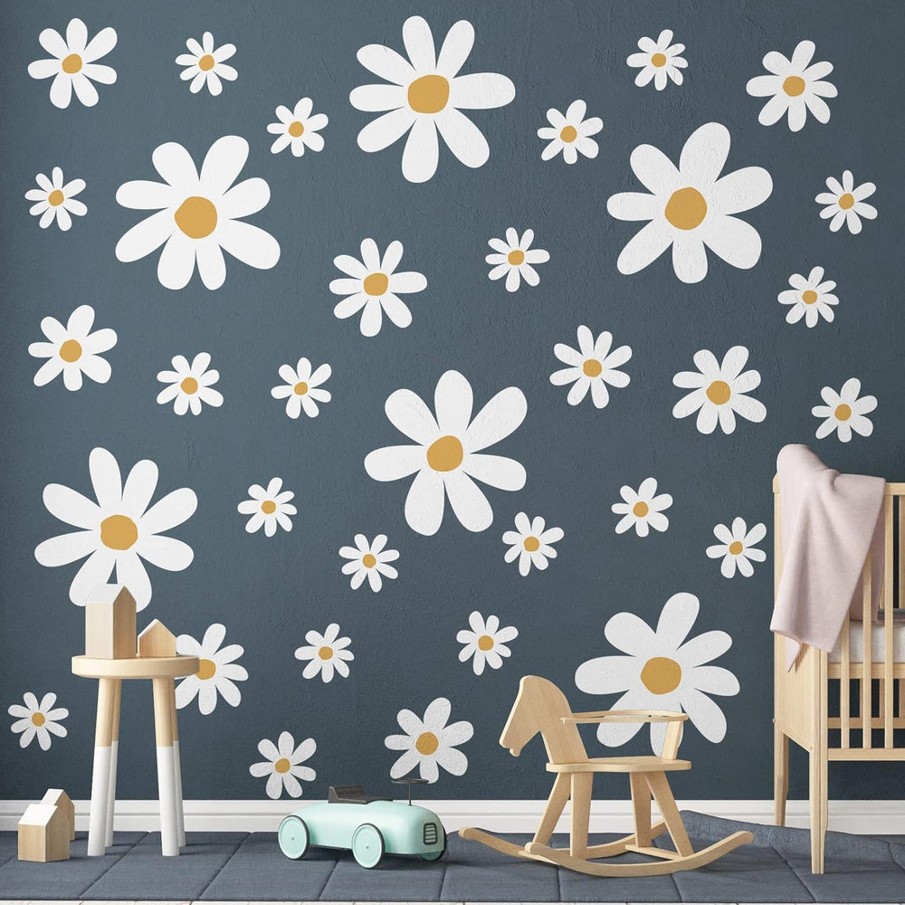 KeLay Fs daisy wall decal large, easy removal for playful re-styling