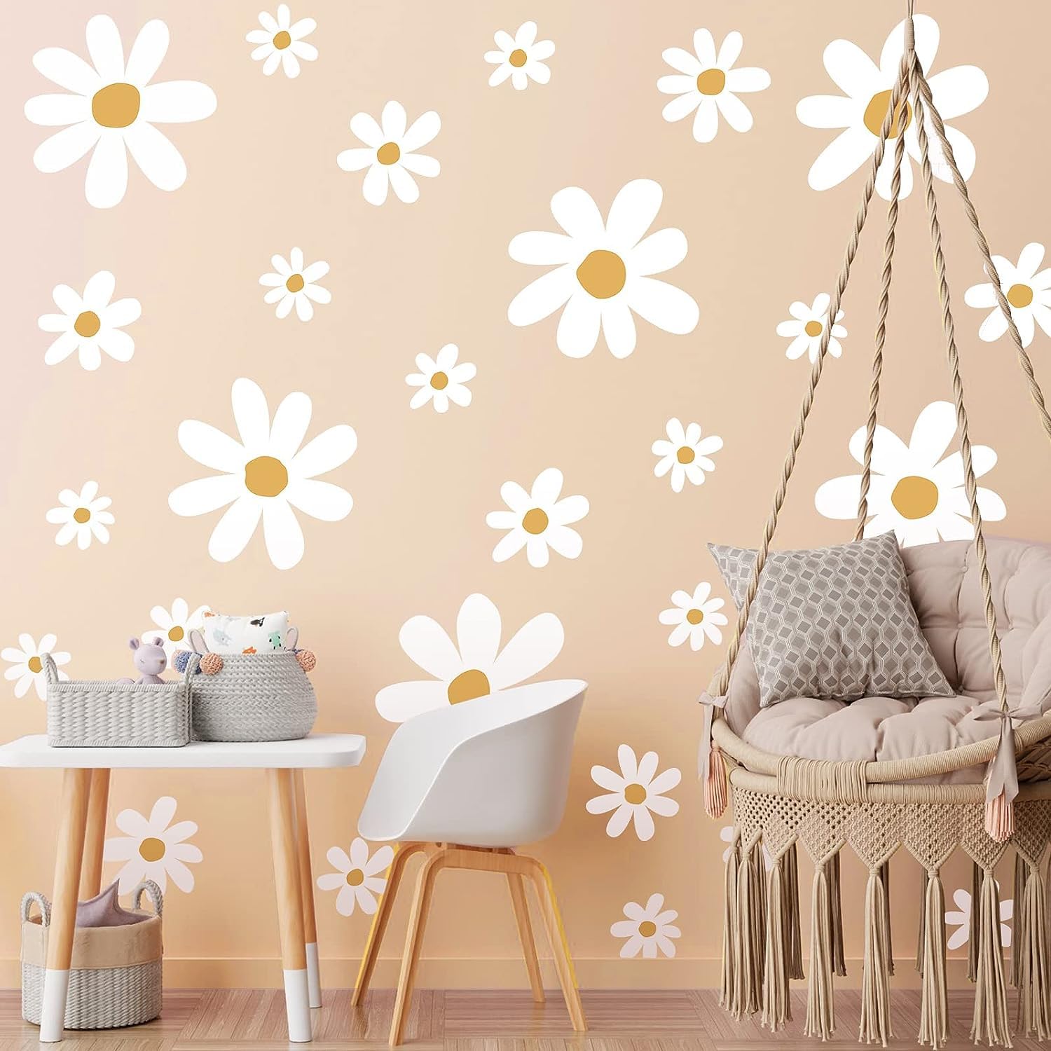 KeLay Fs daisy wall decal large, waterproof and scratch resistant for everyday life