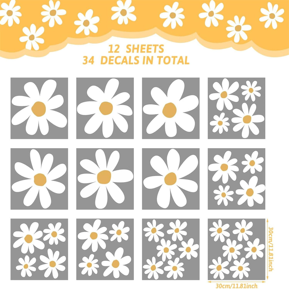 KeLay Fs daisy wall decal large, customizable layout to craft unique wall art