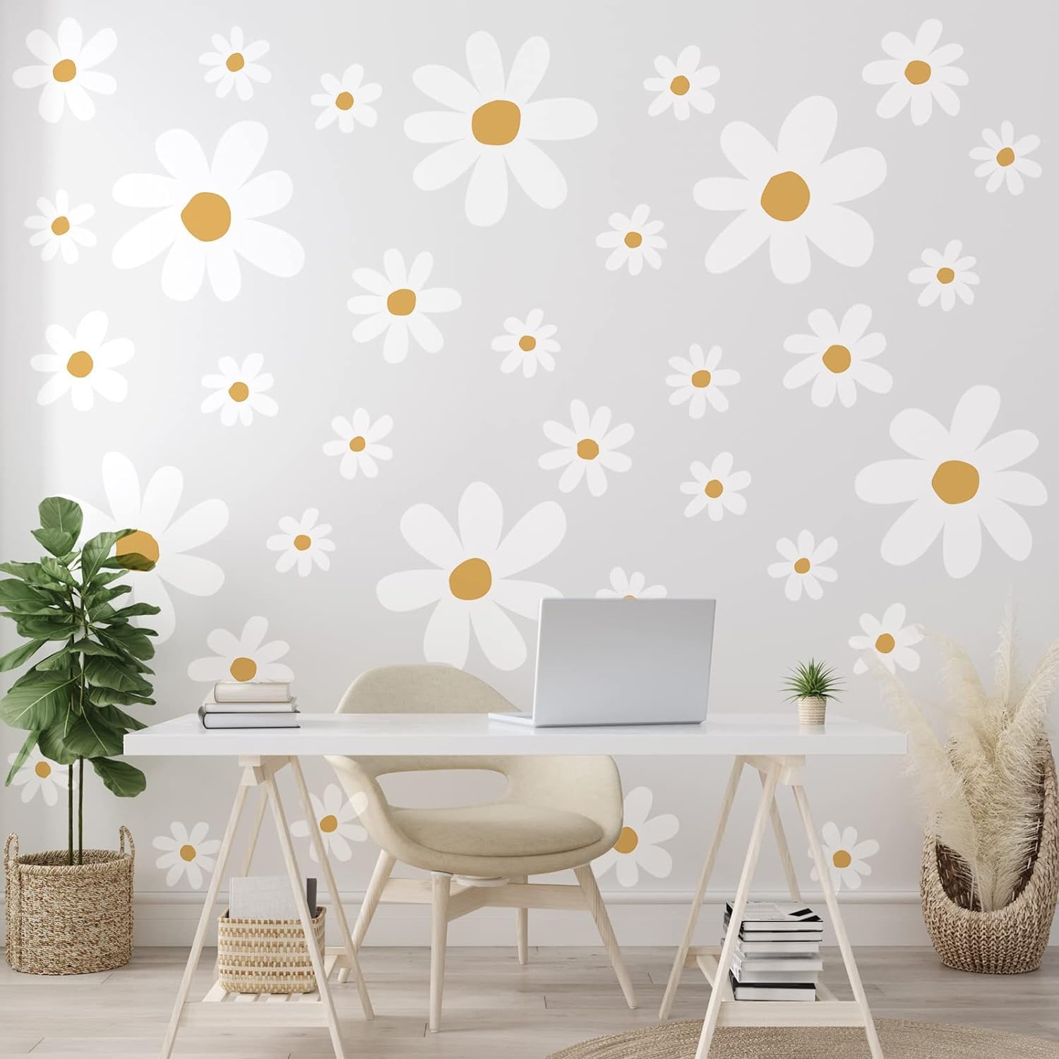 KeLay Fs daisy wall decal large, each sheet about 12 x 12 inches