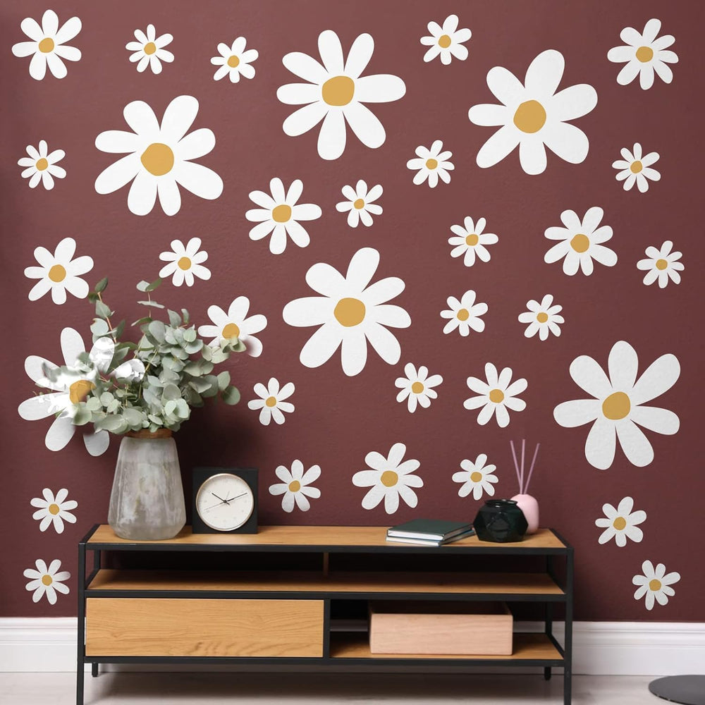 KeLay Fs daisy wall decal large, vivid colors brighten nurseries and kids' rooms