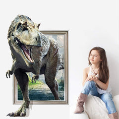 KeLay Fs dinosaur wall stickers 4pcs set on wall for playful 3D decor