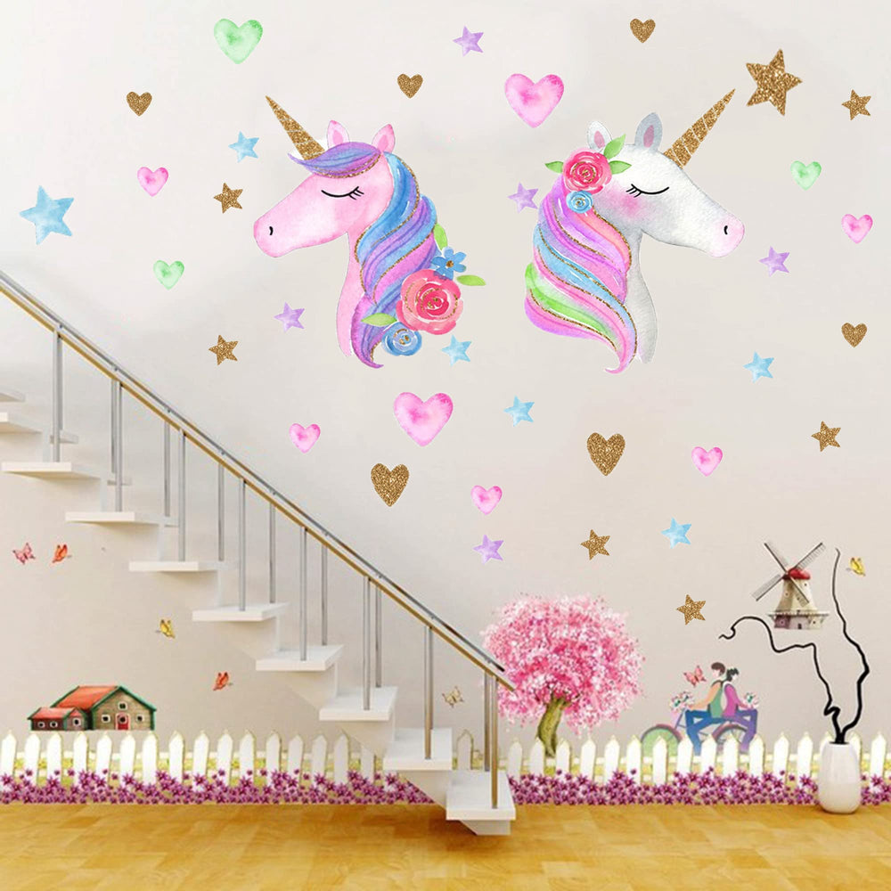 KeLay Fs unicorn wall decal DIY-wall-decoration suitable for bedrooms and nurseries.