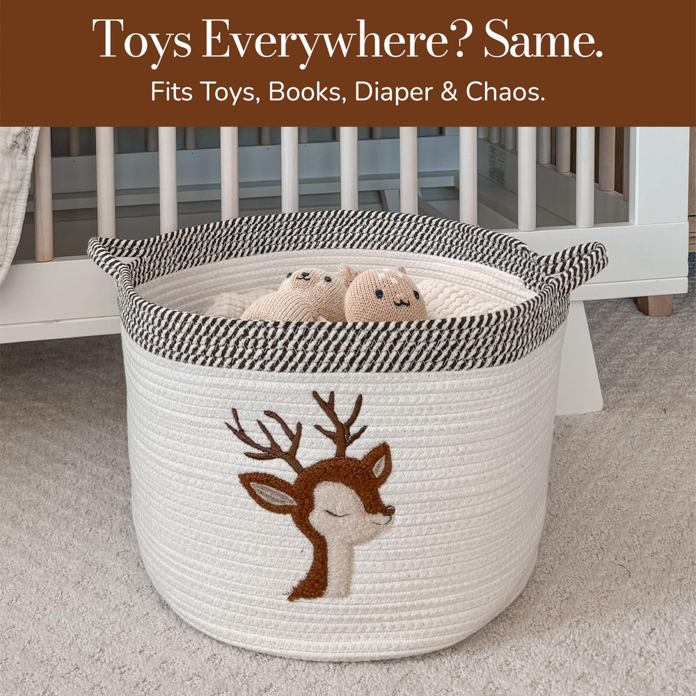 Kemina Baskets Deer Storage Bin Baby-Safe Materials for gentle use