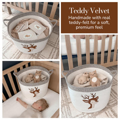 Kemina Baskets Deer Storage Bin Machine Washable for easy cleanup
