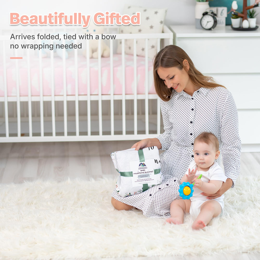 KEMINA BLANKETS gift-ready packaging signals a thoughtful baby shower gift.