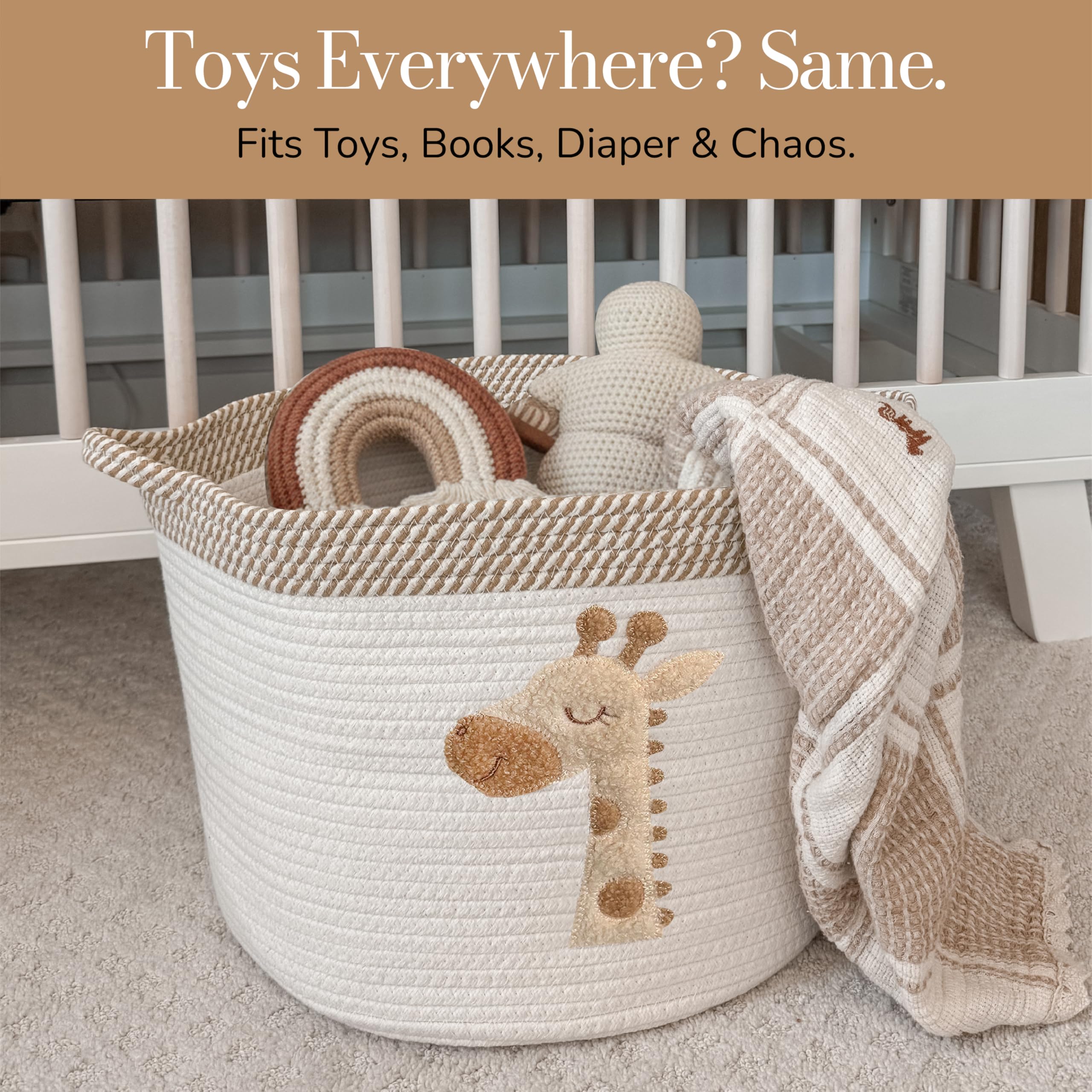 KEMINA BASKETS 15x11 inch size suits toys and diapers daily.