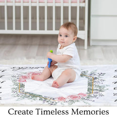 KEMINA BLANKETS headband and wreath included enhances adorable newborn photo sessions.