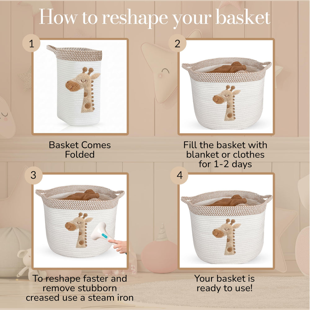 KEMINA BASKETS nursery decor-friendly addition for modern spaces.