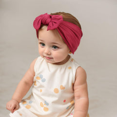 Kenjudess baby headband nylon soft-band closeup shows gentle, breathable fabric.