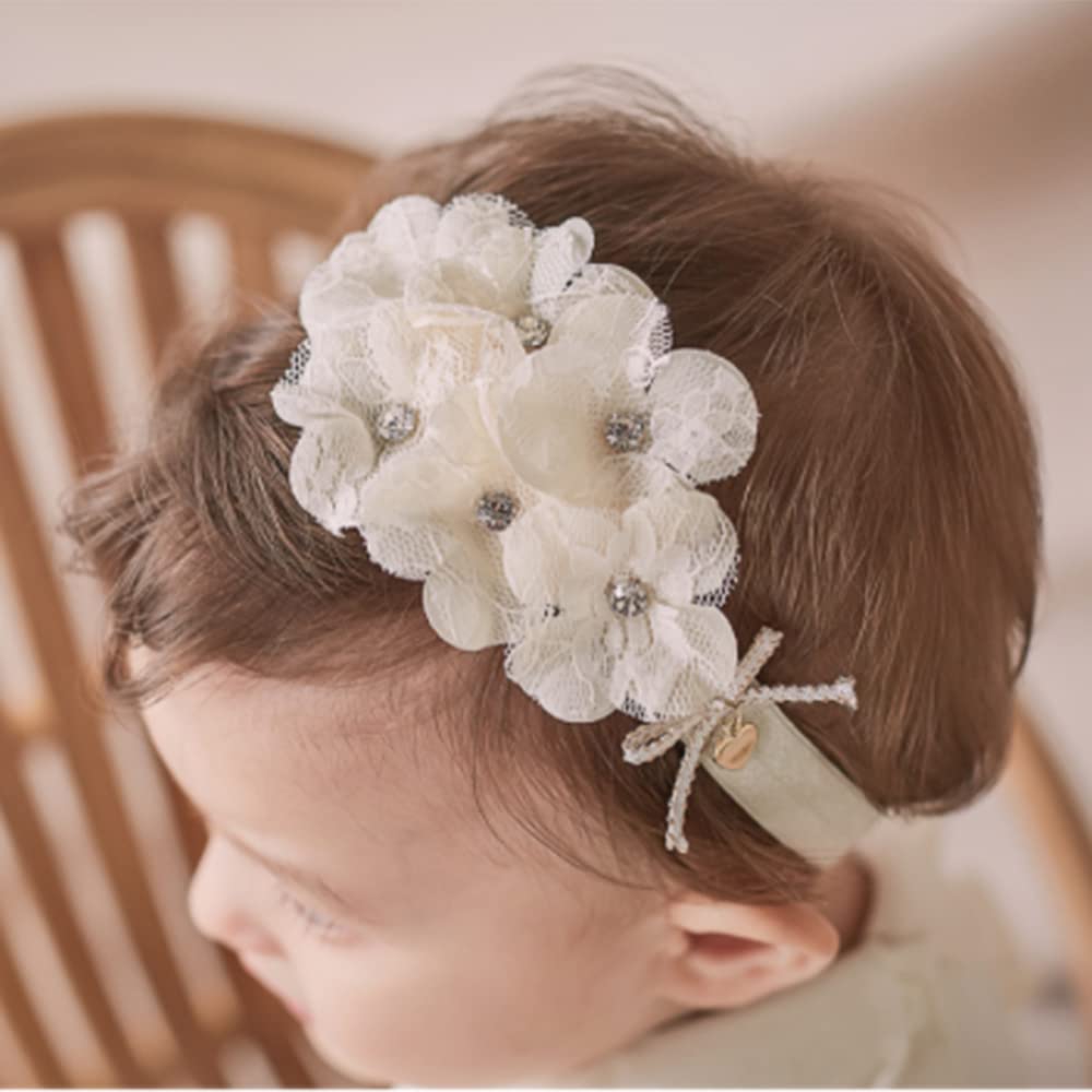 Kenjudess lace flower head wrap quick-dry for busy mornings