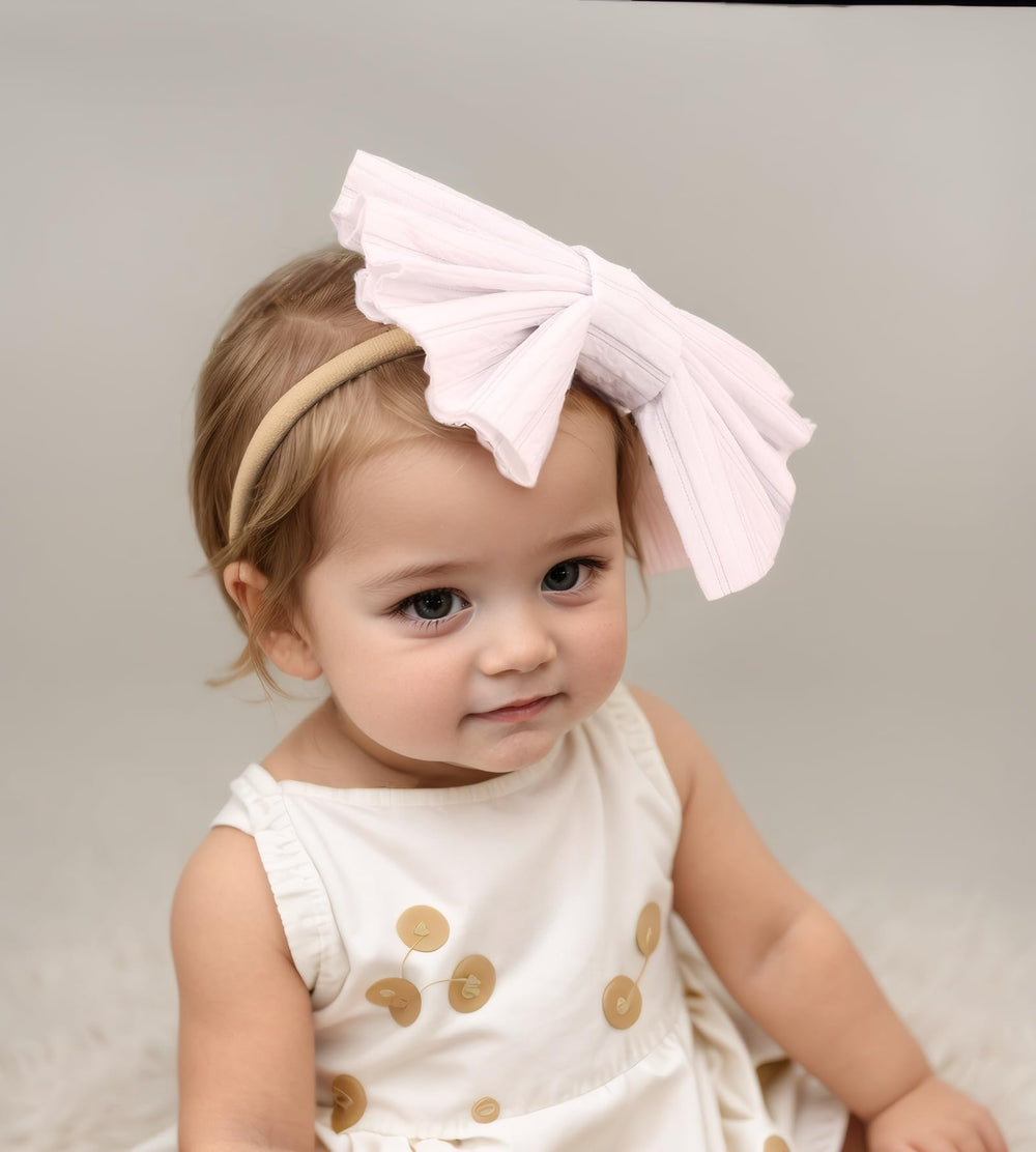 Kenjudess large bow headband ginger color ideal for photoshoots and style