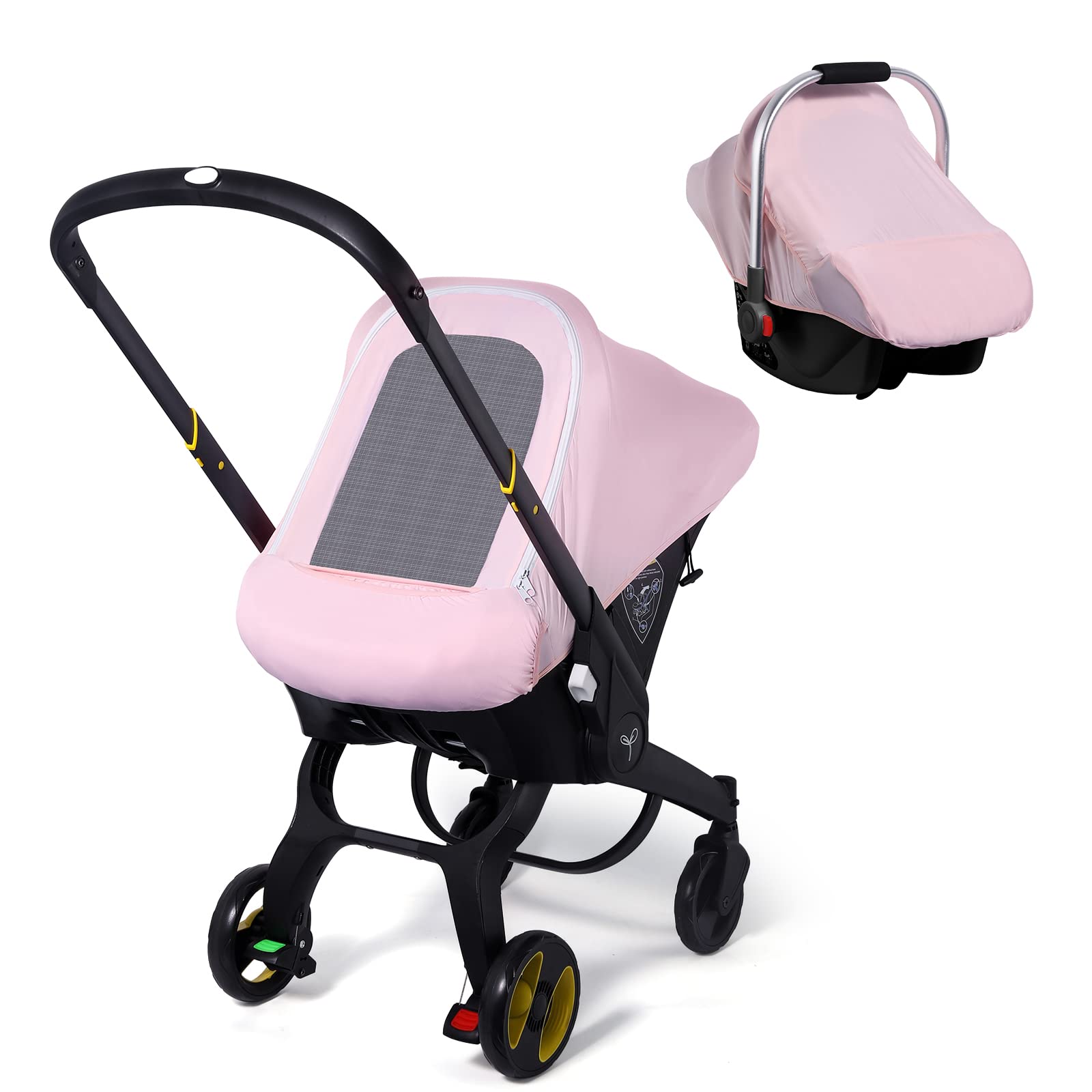 THE KENKYO baby car seat cover with breathable fabric for baby's comfort on trips