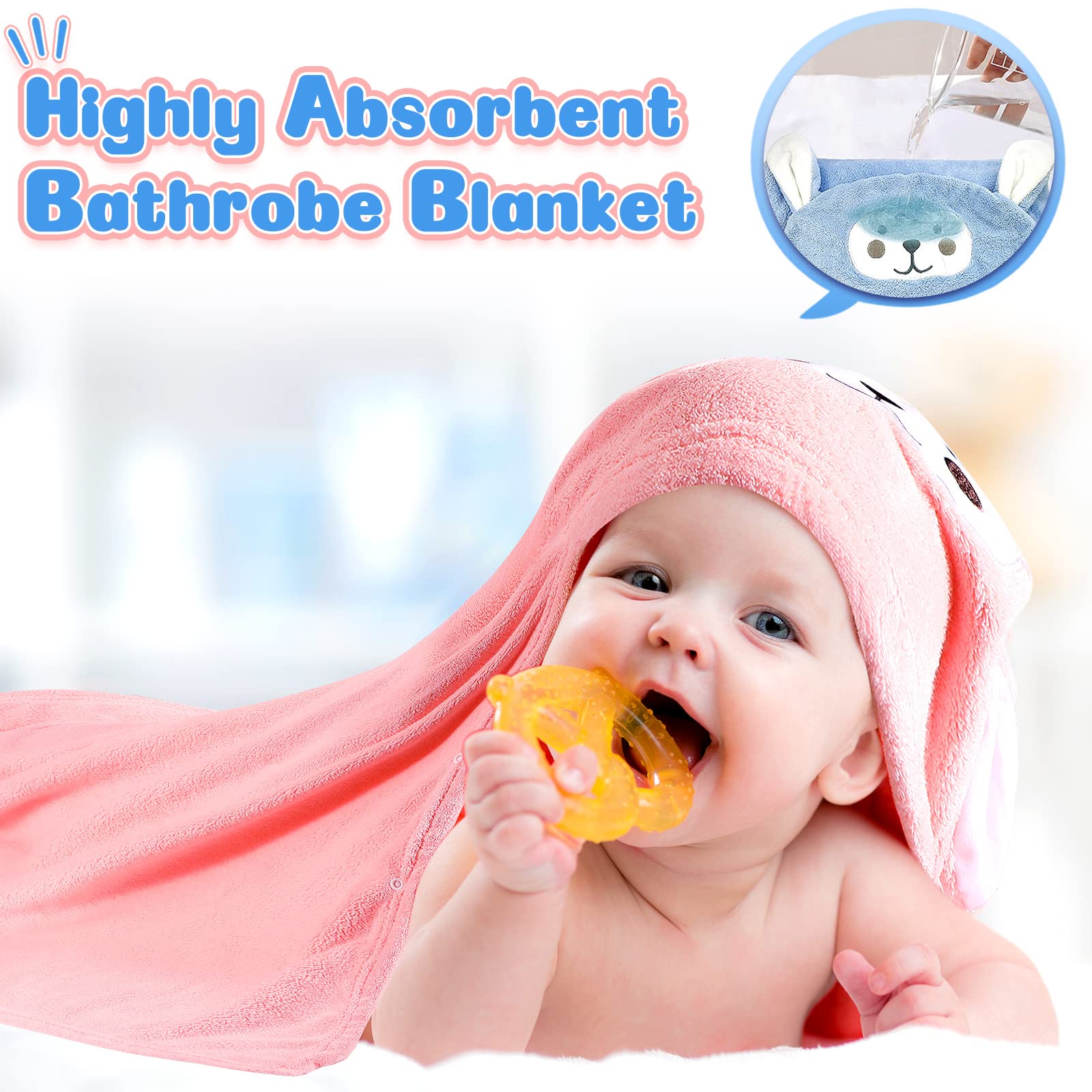 Kenning baby towel 70x140cm demonstrates easy wrap and warmth after bath