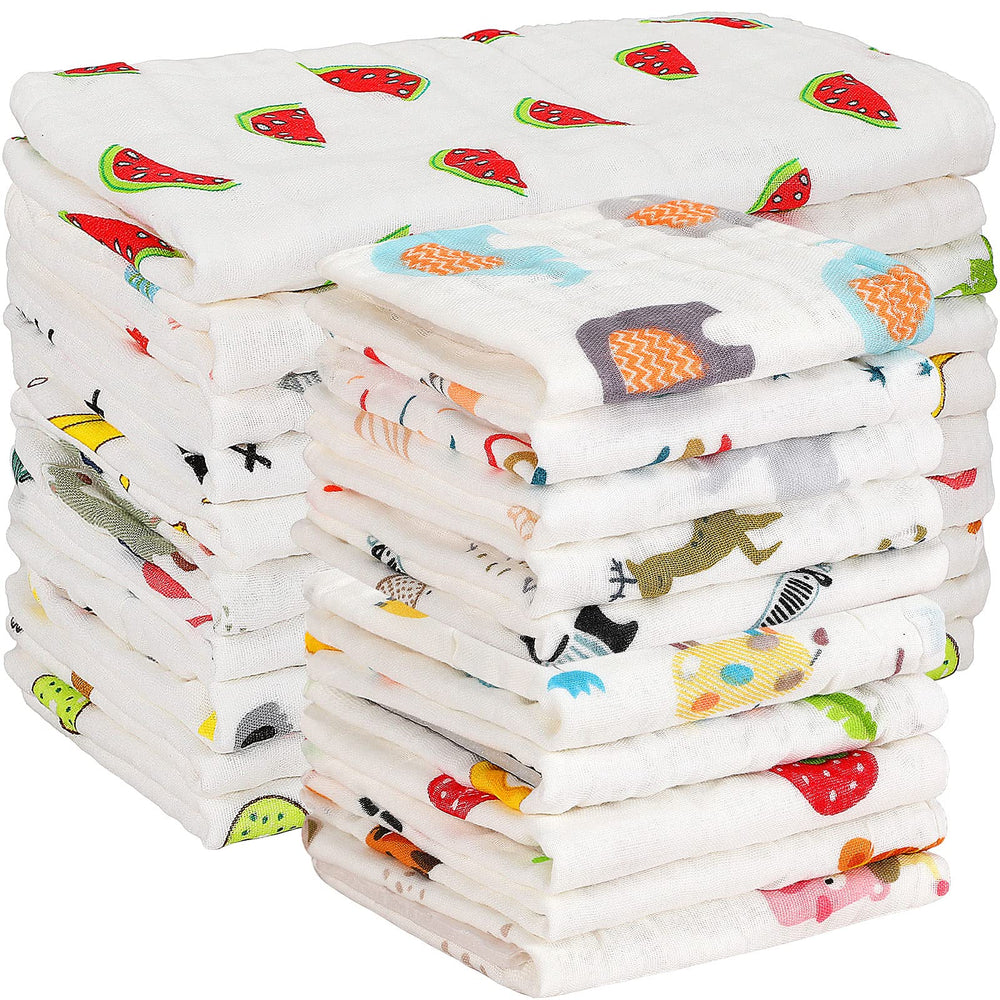 Kenning burp cloths set large 20x10 inches for quick mess absorption.