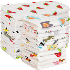 Kenning burp cloths set large 20x10 inches for quick mess absorption.