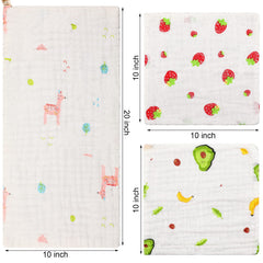 Kenning burp cloths set small 10x10 inches for on-the-go use.