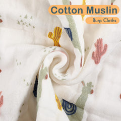 Kenning muslin 6-layer burp cloths are soft and highly absorbent.