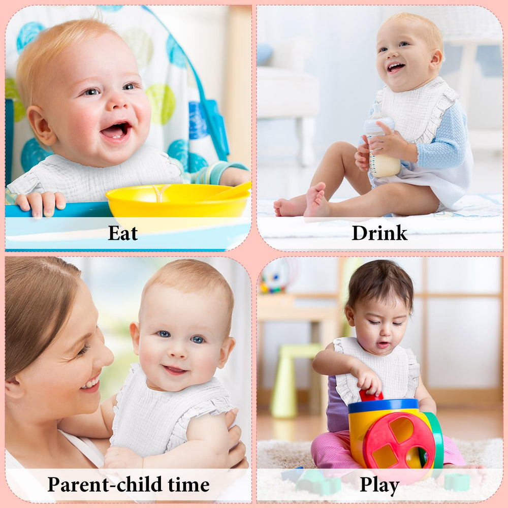 Kenning bibs can double as wipes or burp cloths.