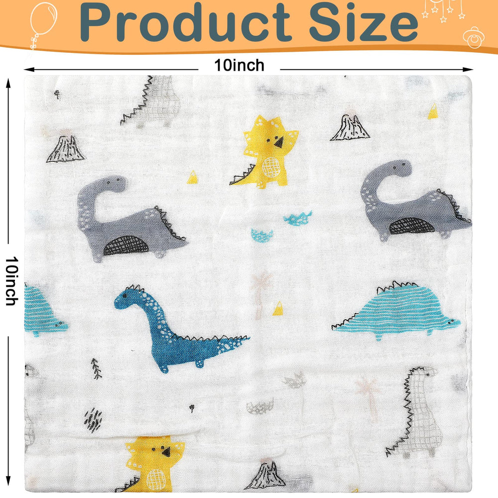 Kenning muslin baby washcloths pattern-02 deliver quick-drying comfort during spills and drool cleanup.