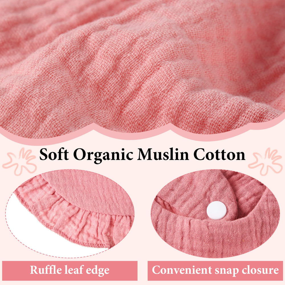 Kenning snap-button bib fit closeup demonstrates adjustable secure fit for growing babies