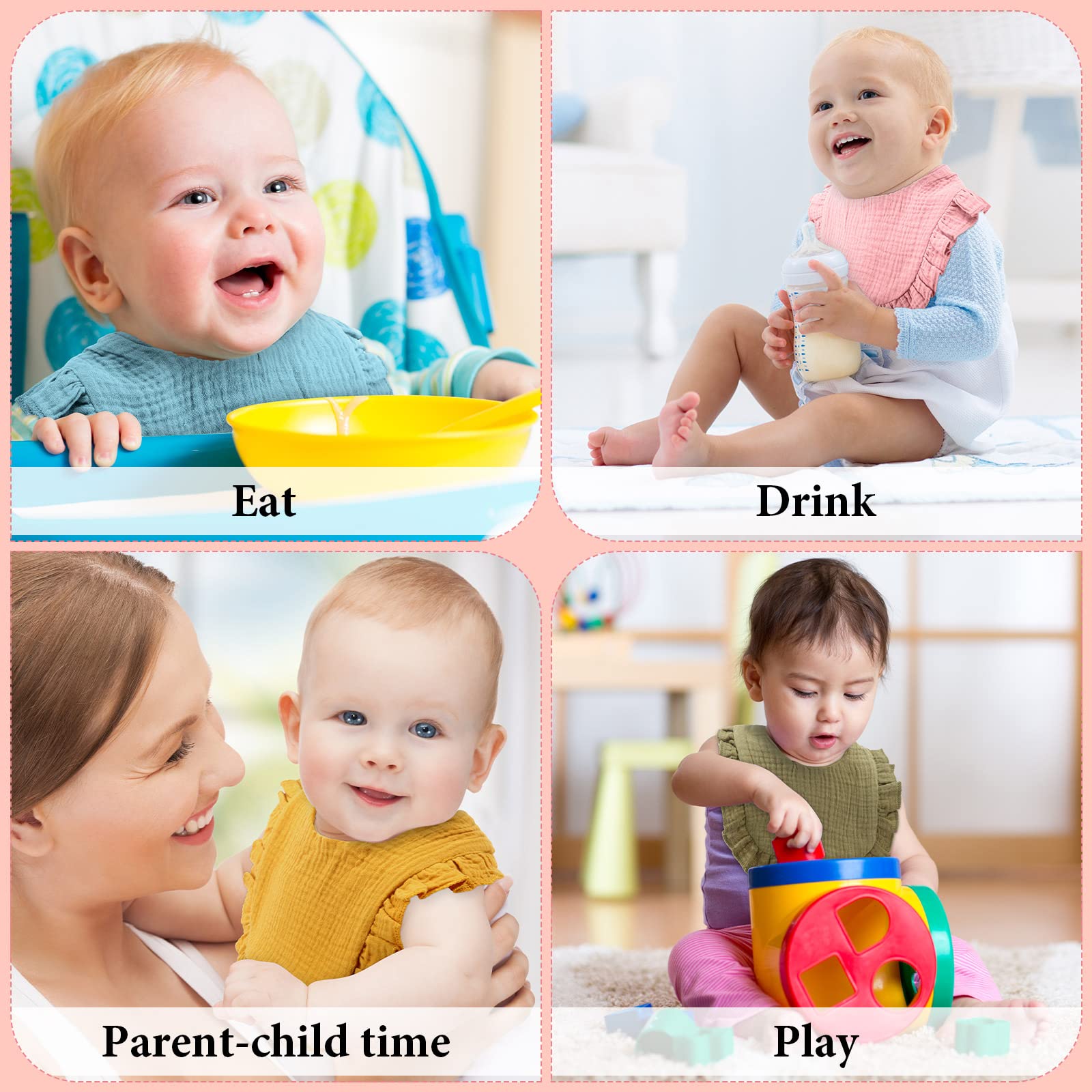 Kenning washable durable bibs closeup emphasizes easy cleaning and long-lasting use