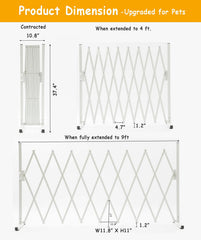 KENNISI metal expandable dog gate bottom gap adjustable to prevent pet slipping.