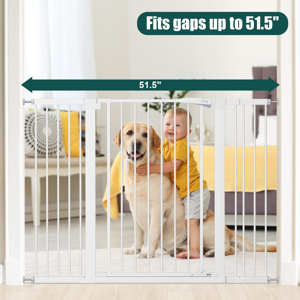 keny 36-inch extra tall gate auto-close promises hands-free passage in busy homes
