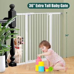 keny 36-inch extra tall gate wide-coverage shows adjustable width fit for large openings