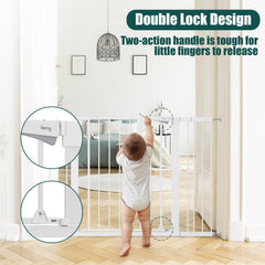 keny baby gate auto-close mechanism keeps passages safe without extra effort